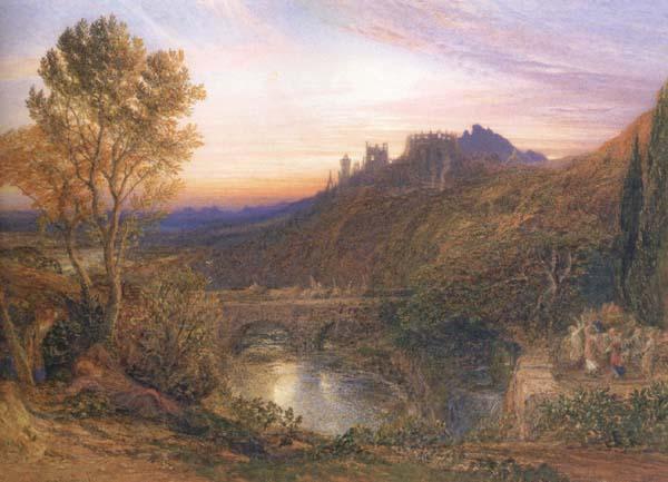 Samuel Palmer A Towered City or The Haunted Stream Norge oil painting art